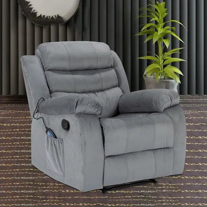 Poltrona reclinabile morbida con funzione massaggio e calore