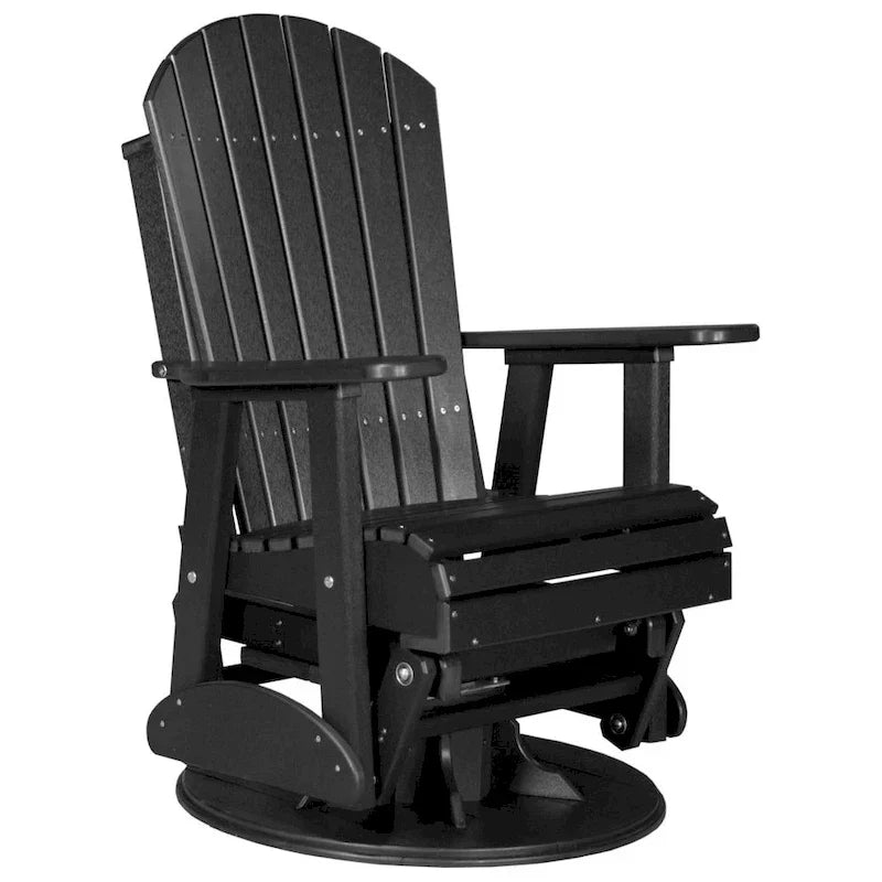 Poltrona scorrevole e girevole Adirondack in Poly Lumber