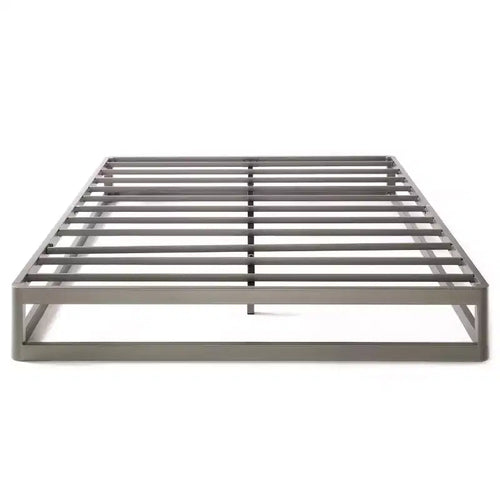 Best Price Mattress 9 Metal Round Corner Platform Bed Frame Gray