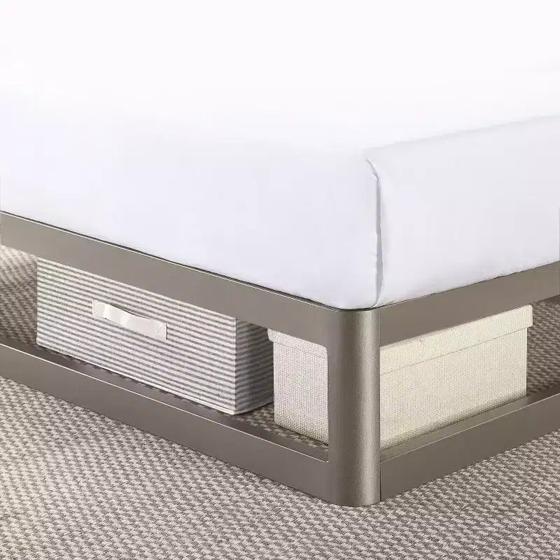 Telaio Letto a Piattaforma Rotondo in Metallo da 9" con Angoli Arrotondati Grigio