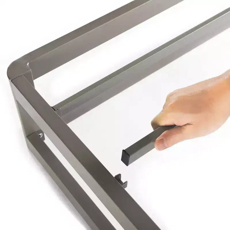 Telaio Letto a Piattaforma Rotondo in Metallo da 9" con Angoli Arrotondati Grigio