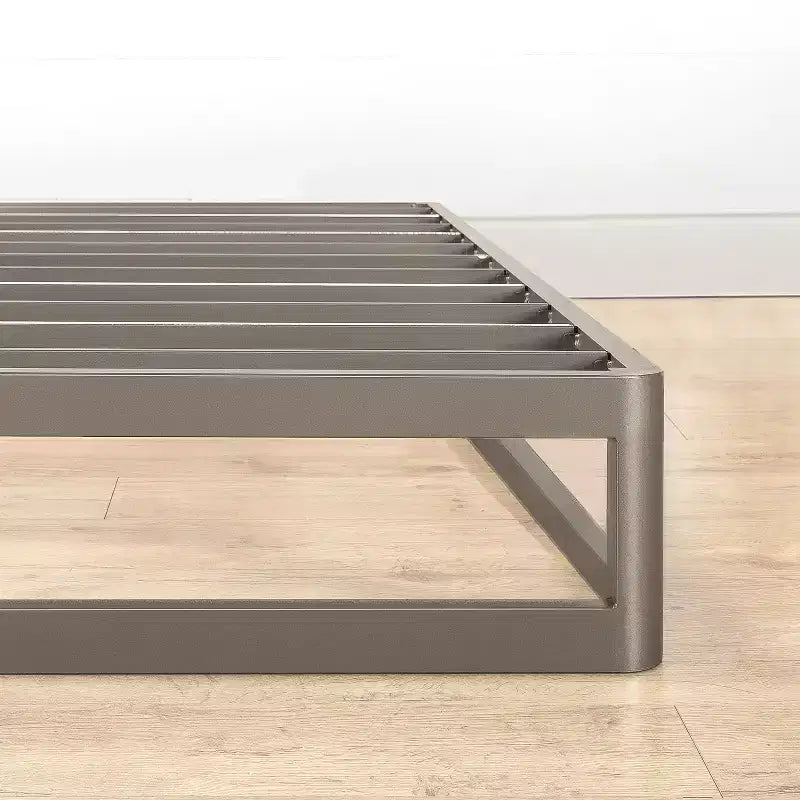 Telaio Letto a Piattaforma Rotondo in Metallo da 9" con Angoli Arrotondati Grigio