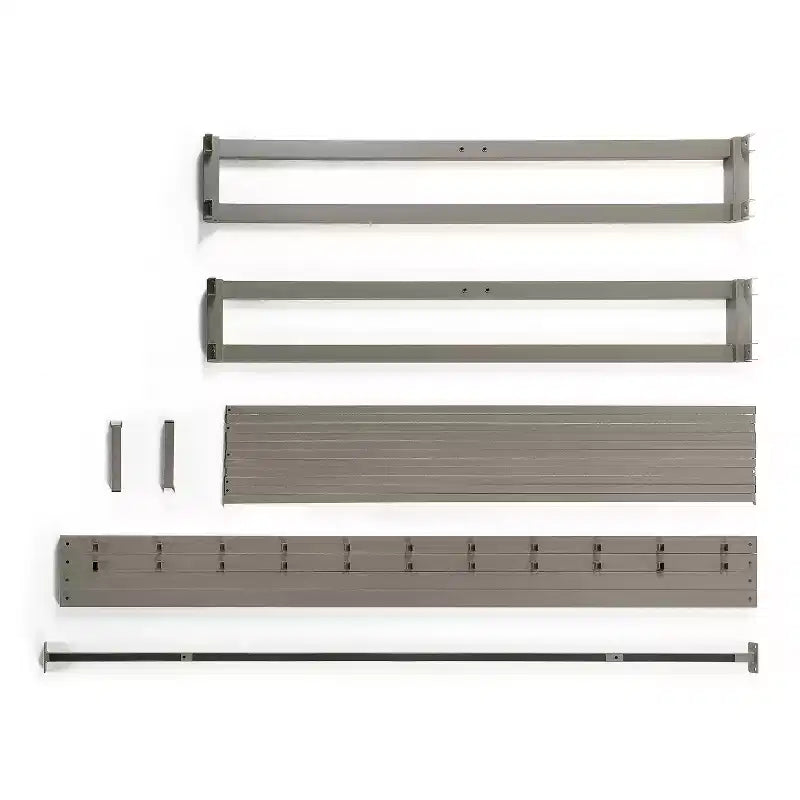 Telaio Letto a Piattaforma Rotondo in Metallo da 9" con Angoli Arrotondati Grigio