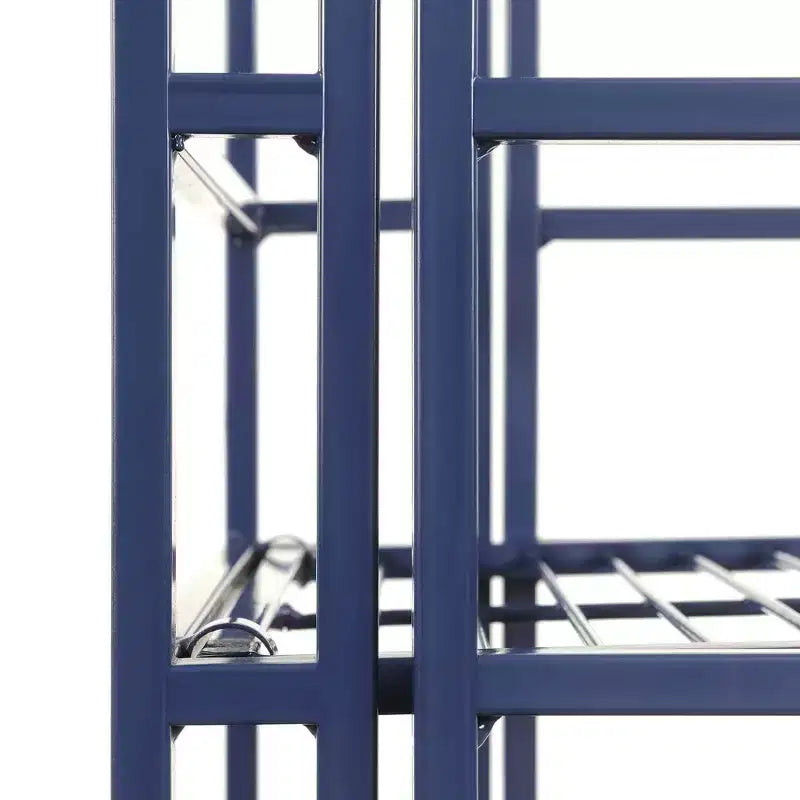 32,5" Scaffale metallico pieghevole a 3 ripiani largo