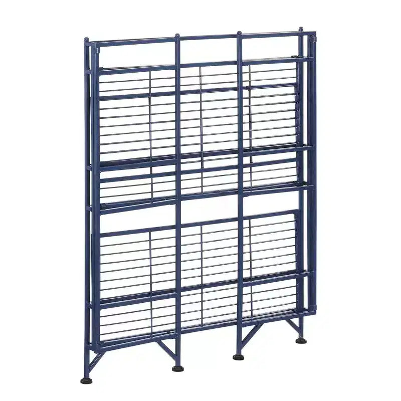 32,5" Scaffale metallico pieghevole a 3 ripiani largo