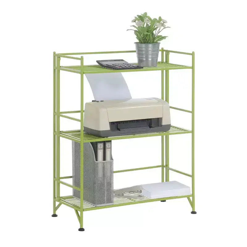 32,5" Scaffale metallico pieghevole a 3 ripiani largo