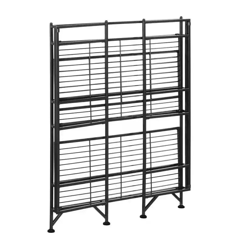 32,5" Scaffale metallico pieghevole a 3 ripiani largo