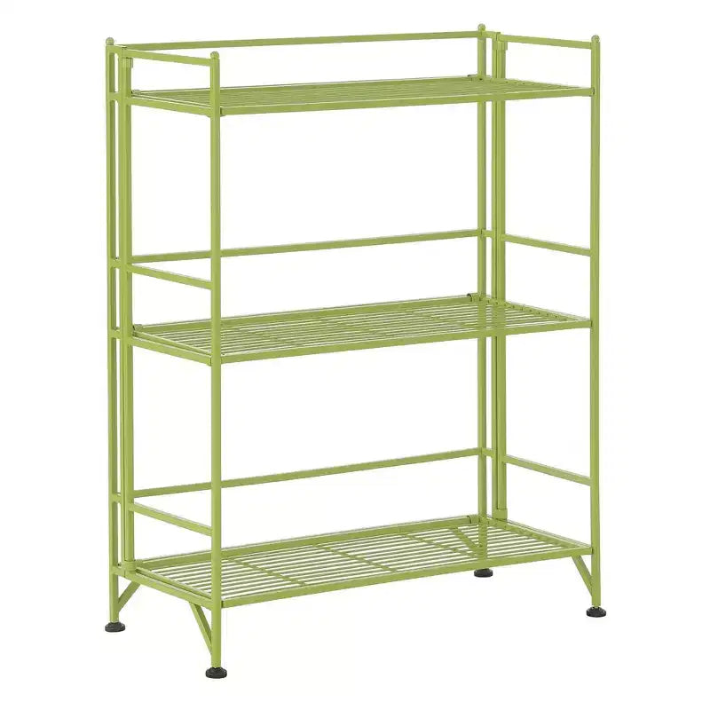 32,5" Scaffale metallico pieghevole a 3 ripiani largo