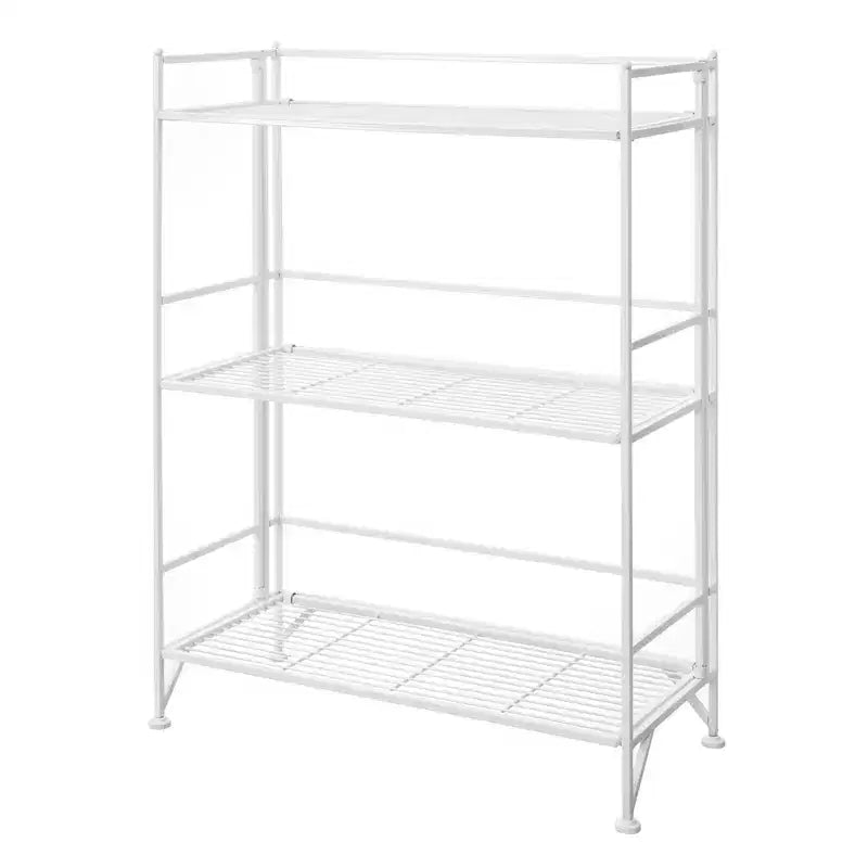 32,5" Scaffale metallico pieghevole a 3 ripiani largo