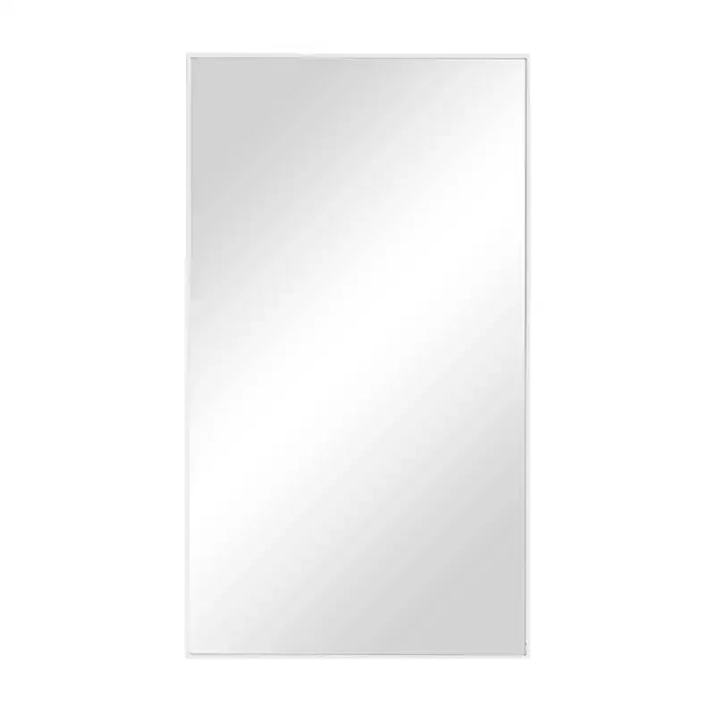 Specchio da Parete Rettangolare Moderno in Legno con Cornice Sottile Minimalista