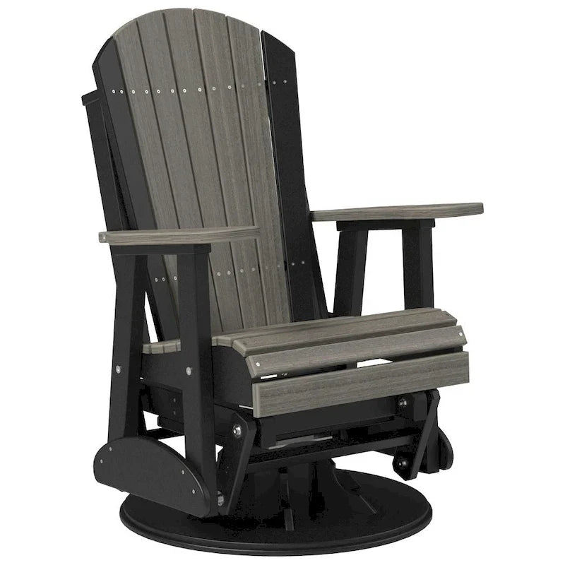Poltrona scorrevole e girevole Adirondack in Poly Lumber