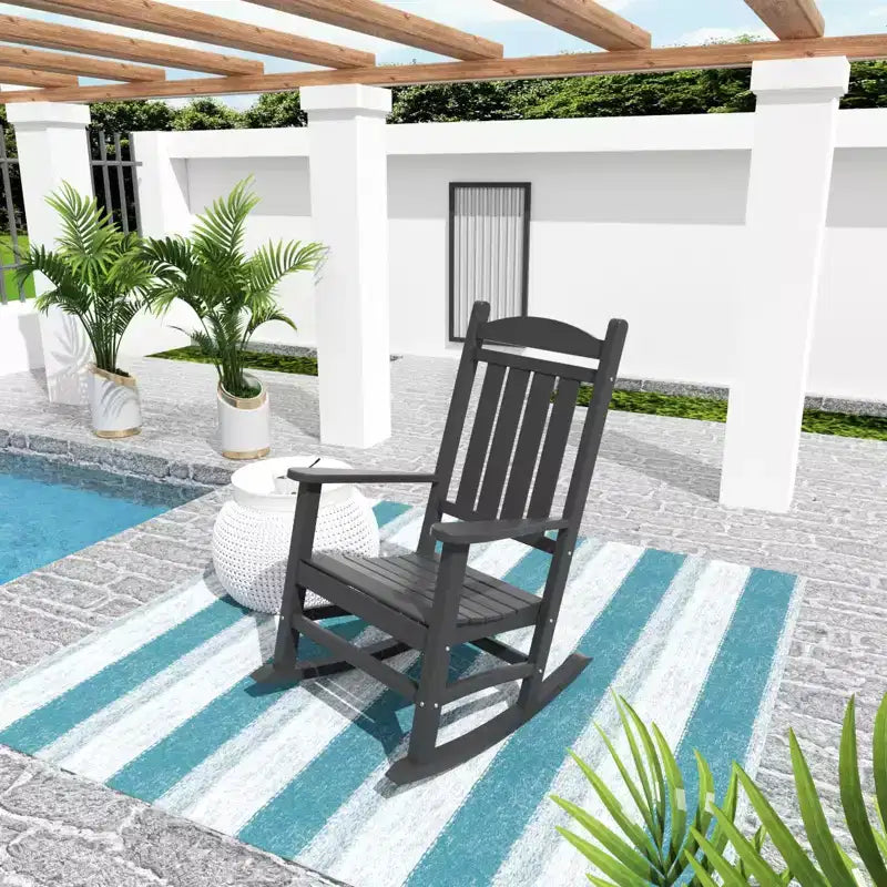 Ensemble chaise berçante de véranda classique WestinTrends 2 pièces avec table d'appoint