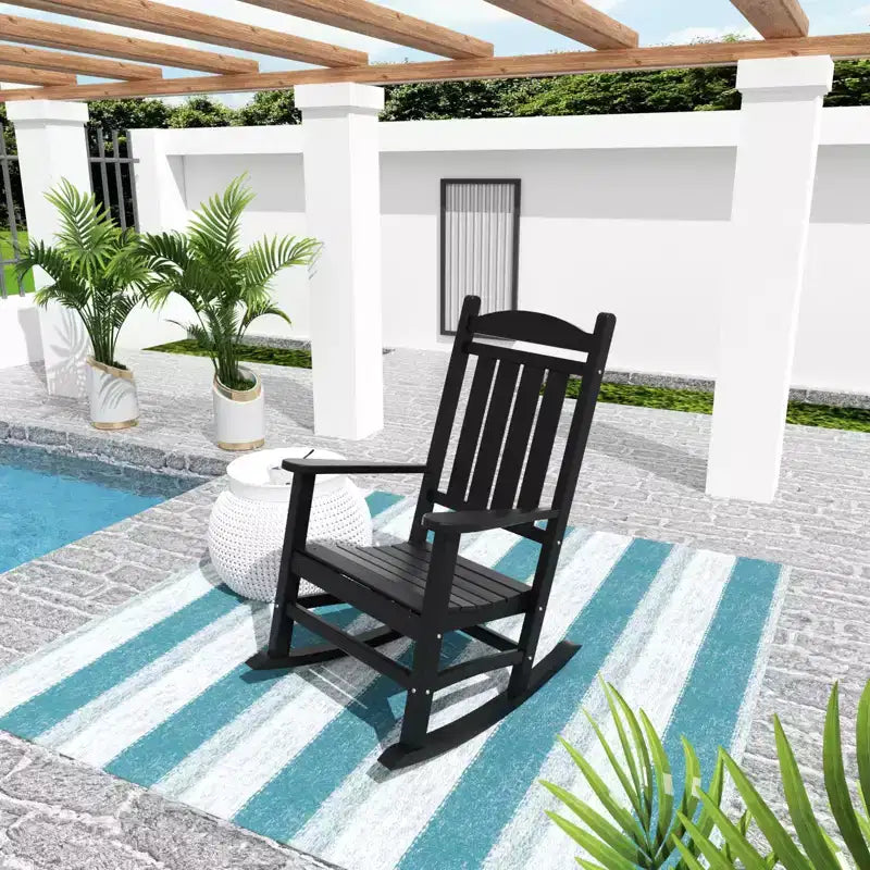 Ensemble chaise berçante de véranda classique WestinTrends 2 pièces avec table d'appoint