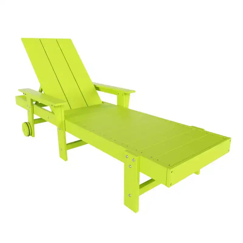 WestinTrends Ashore Modern Reclining Chaise Lounge with Side Table 2-Piece Set