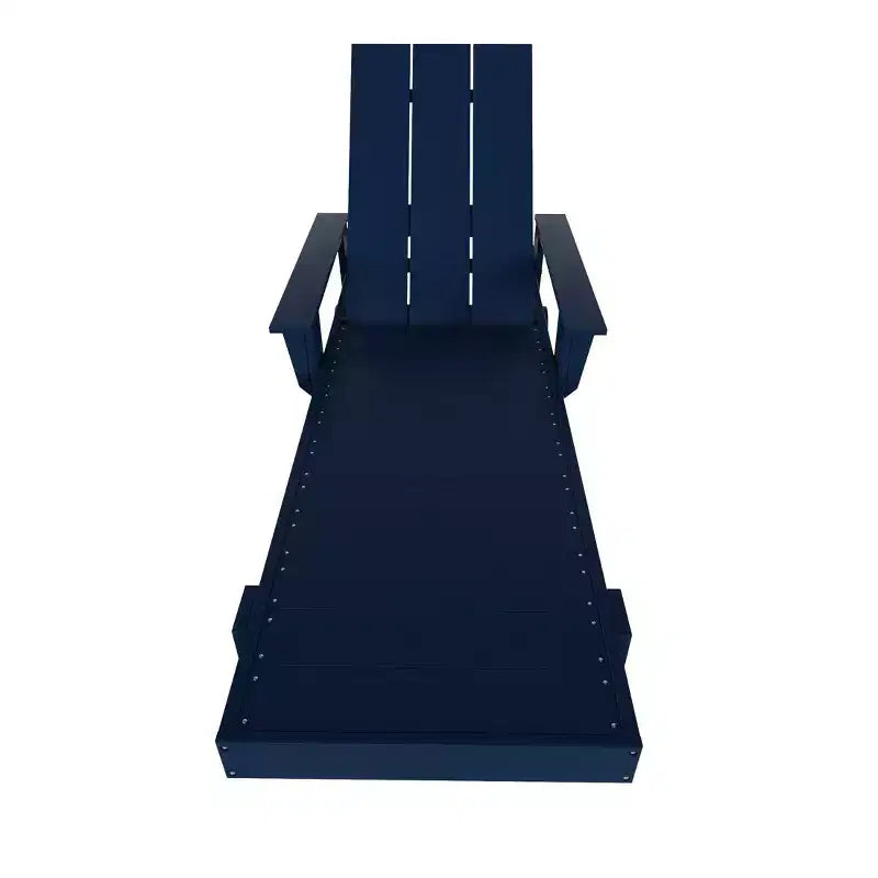 WestinTrends Ashore Modern Reclining Chaise Lounge with Side Table 2-Piece Set