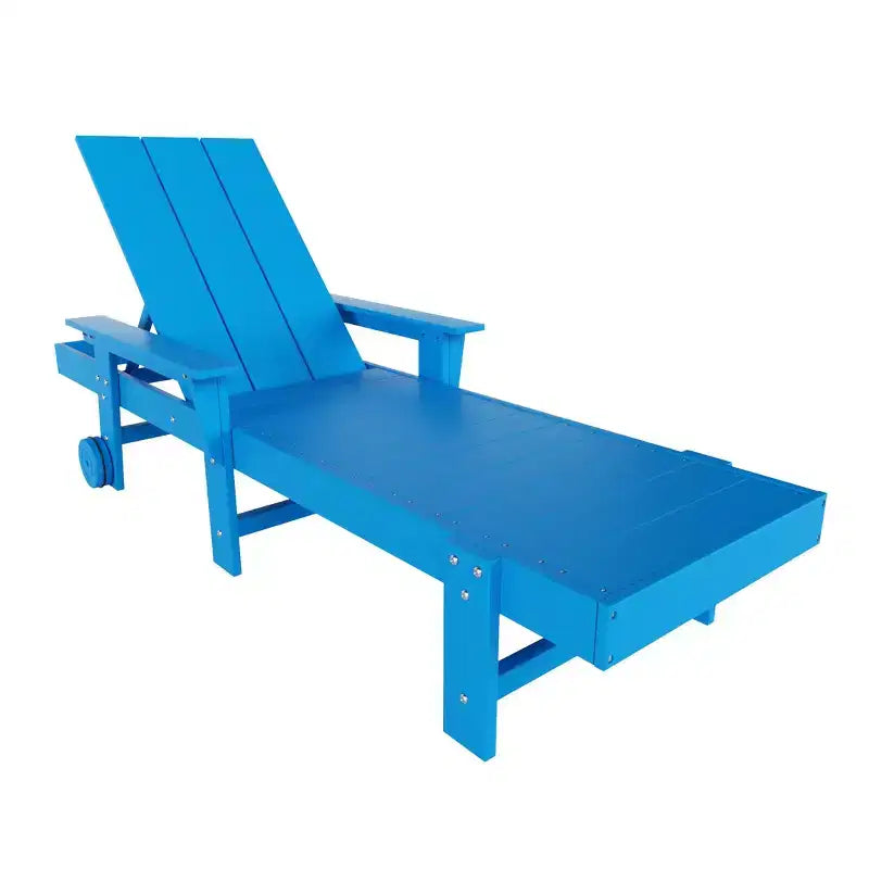 WestinTrends Ashore Modern Reclining Chaise Lounge with Side Table 2-Piece Set