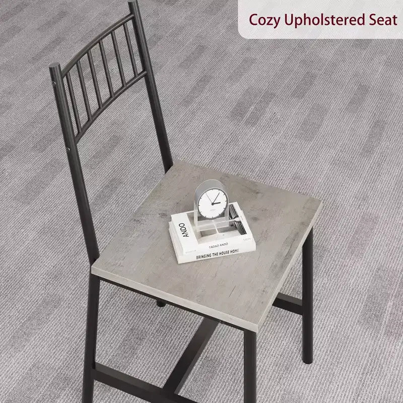 Dining Table Set for 4, Wooden Rectangular Kitchen Table with 2 Chairs and Bench, Dining Room Table with Wine Rack for Small Space, Apartment, Home