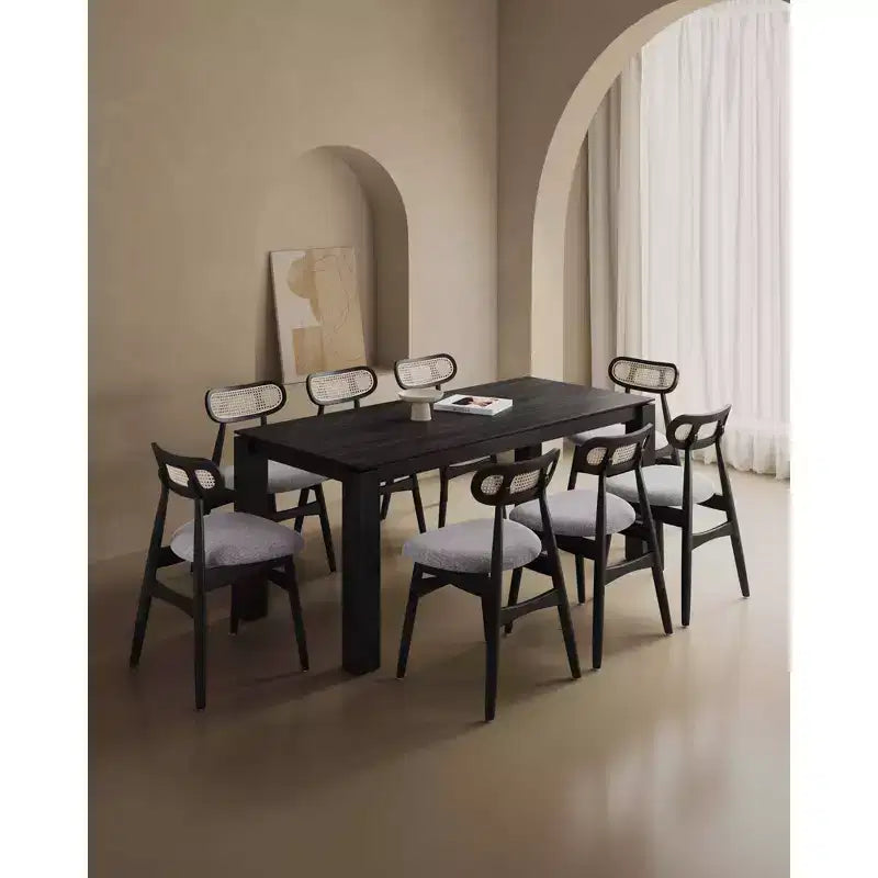 Manhattan Comfort 9pc 70.86" Rockaway and Colbert Rectangle Dining Set