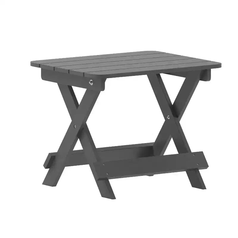 Emma and Oliver 3-Piece Indoor/Outdoor Set with 2 Modern-Style Rocking Chairs with Matching End Table for All-Weather Use