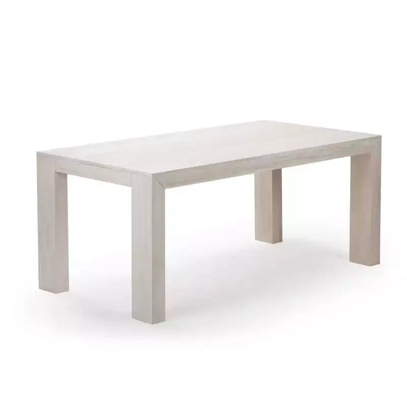 Ensemble table de salle à manger moderne en bois massif Plank+Beam 72, brossé noir, + 6 chaises