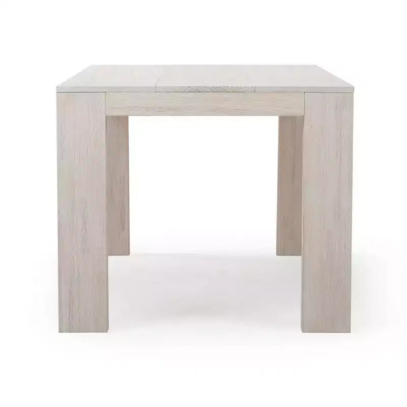 Ensemble table de salle à manger moderne en bois massif Plank+Beam 72, brossé noir, + 6 chaises