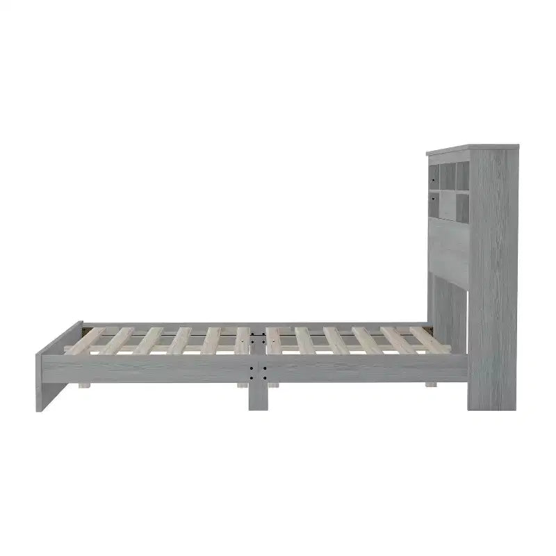 4-Piece Bedroom Sets, Queen Size Vintage Wooden Bed Frame with 2 Nightstands and 1 Dresser 4Q - ModernLuxe