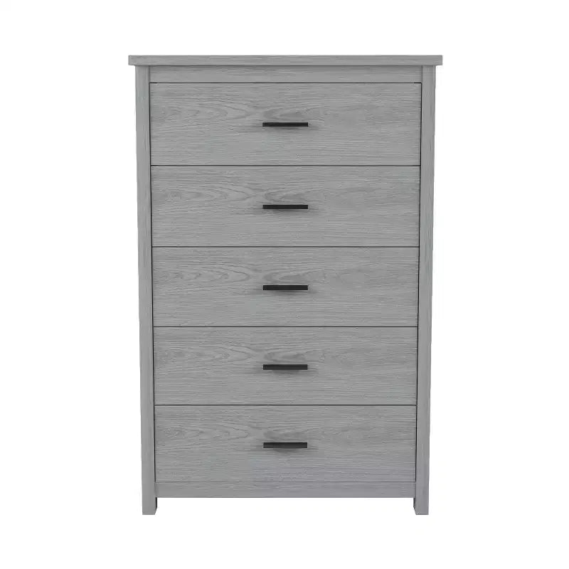 4-Piece Bedroom Sets, Queen Size Vintage Wooden Bed Frame with 2 Nightstands and 1 Dresser 4Q - ModernLuxe