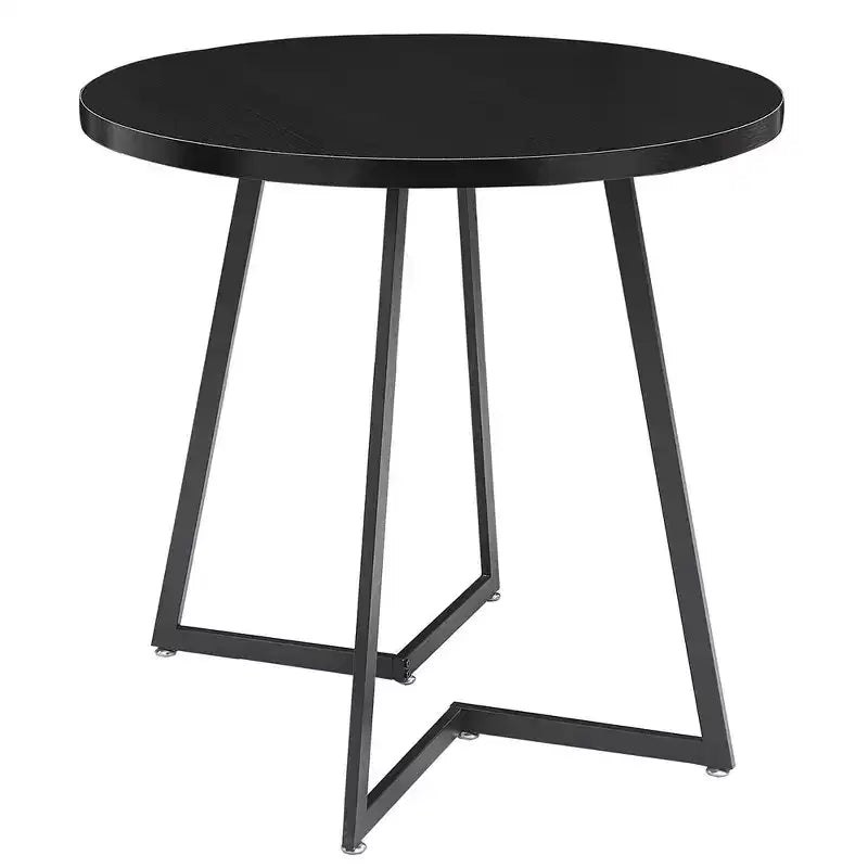 VECELO 3-Piece Dining Table Set, 30 in. H Modern Round Wood Top Accent Table and Chairs for Room and Small Space