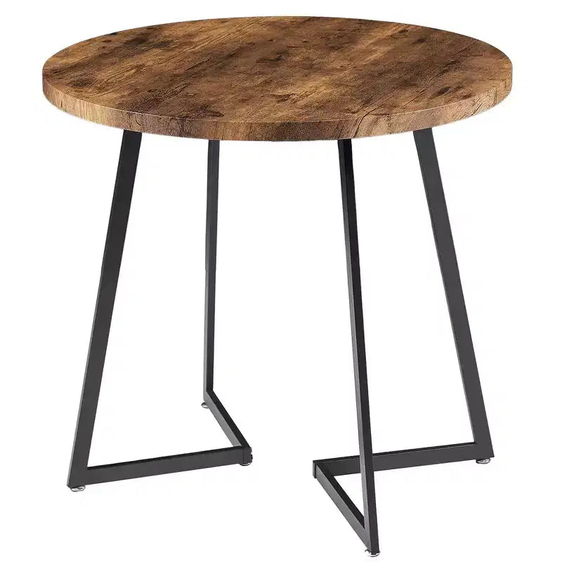 VECELO 3-Piece Dining Table Set, 30 in. H Modern Round Wood Top Accent Table and Chairs for Room and Small Space