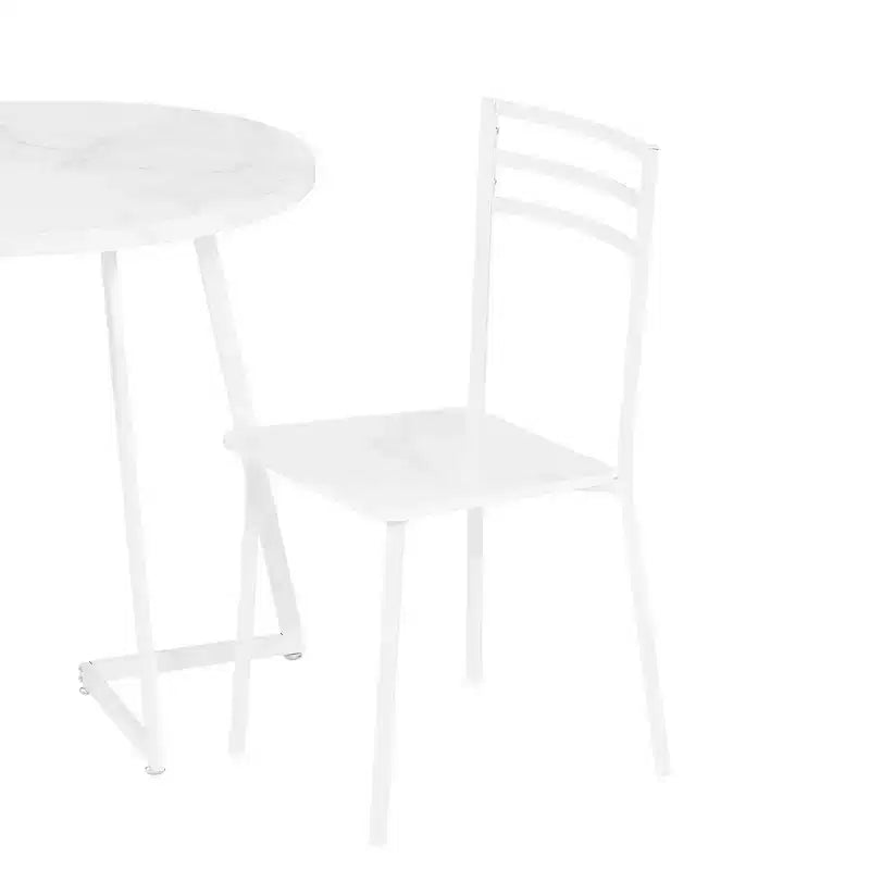 VECELO 3-Piece Dining Table Set, 30 in. H Modern Round Wood Top Accent Table and Chairs for Room and Small Space