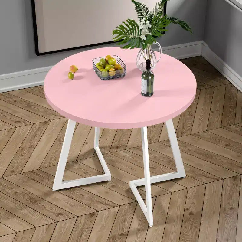 VECELO 3-Piece Dining Table Set, 30 in. H Modern Round Wood Top Accent Table and Chairs for Room and Small Space