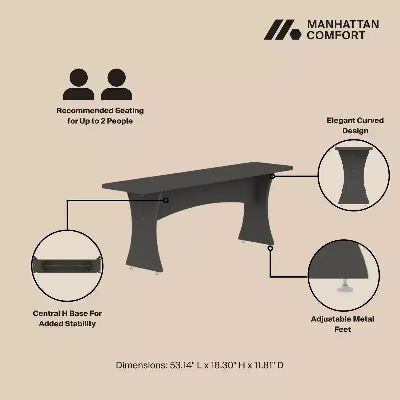 Manhattan Comfort 3pc Coney Dining Set