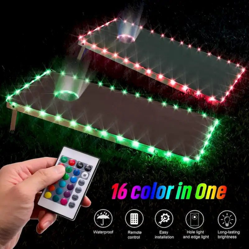 Golf Course Cornhole Boards with Case & Lights