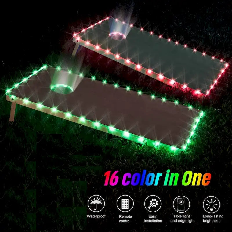 Planches de Cornhole en Bois Massif - Motif Rayures Royales et Bordeaux