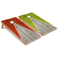 Orange and Lime Pyramid Premium Cornhole Boards with Carry Case