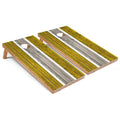 Yellow Striped Cornhole Boards with Case & Lights