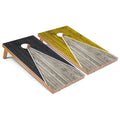 Dark Grey and Yellow Pyramid Regulation 2x4 Cornhole Board Set