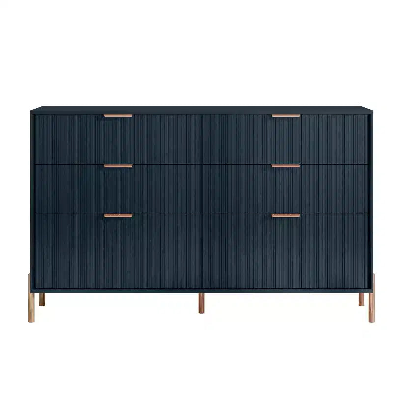 Festivo 3pc Modern Elegance 2 Drawer Nightstands and 6 Drawer Dresser Set