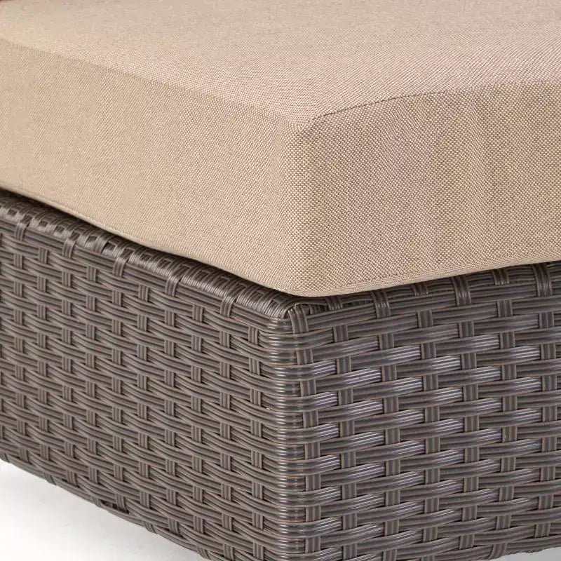 Christopher Knight Home 2pc Newton Wicker Outdoor Patio Curved Loveseat Sectional with Cushions