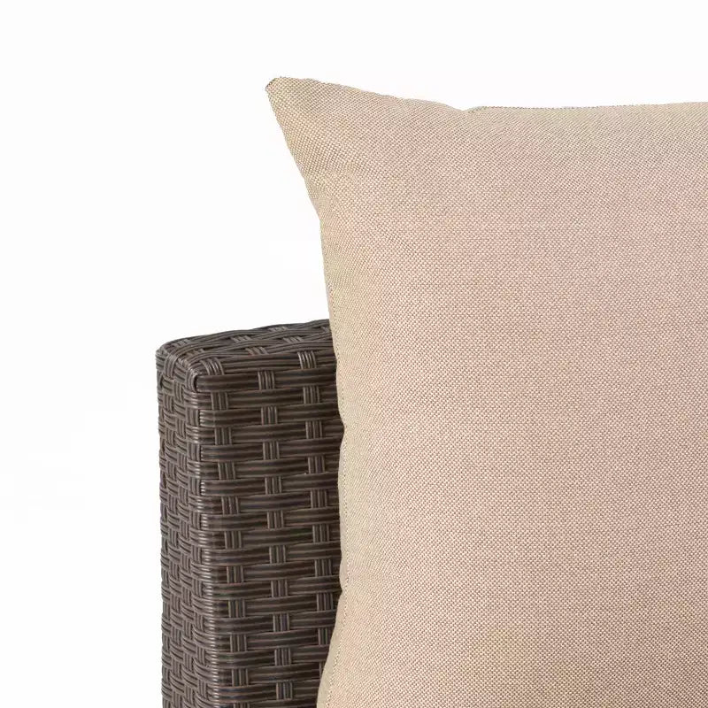 Christopher Knight Home 2pc Newton Wicker Outdoor Patio Curved Loveseat Sectional with Cushions