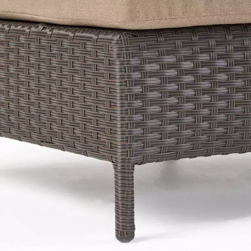 Christopher Knight Home 2pc Newton Wicker Outdoor Patio Curved Loveseat Sectional with Cushions