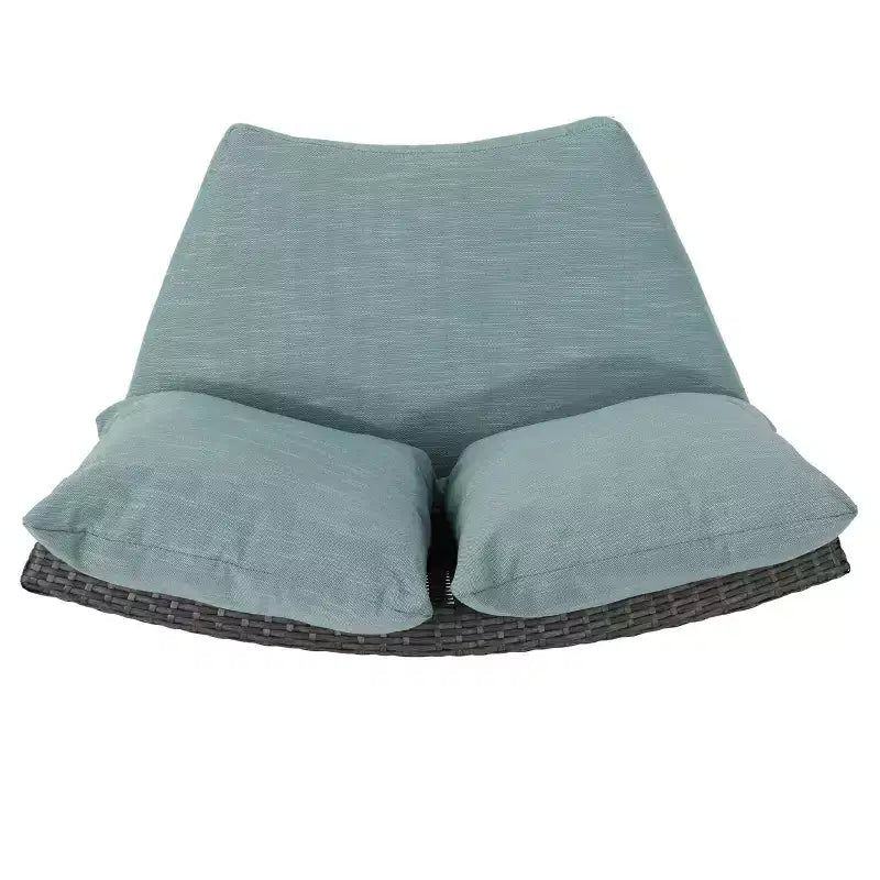 Christopher Knight Home 2pc Newton Wicker Outdoor Patio Curved Loveseat Sectional with Cushions