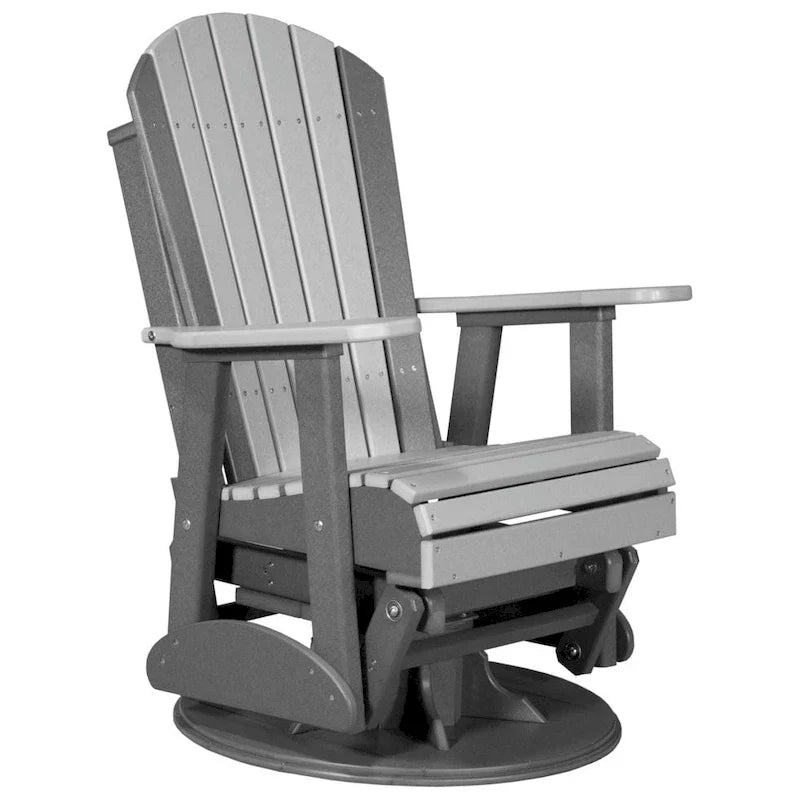 Poltrona scorrevole e girevole Adirondack in Poly Lumber