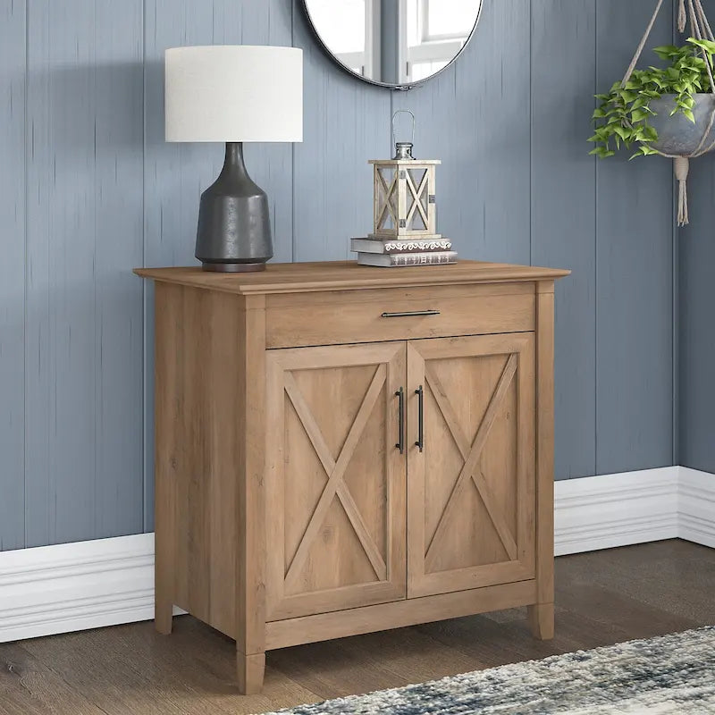 Key West Secretary Desk with Storage Cabinet by Bush Furniture