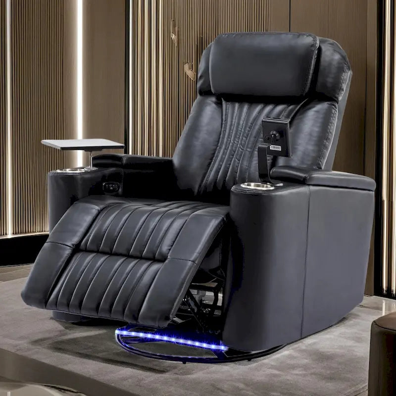 Poltrona reclinabile girevole a 270° multifunzione per home theater