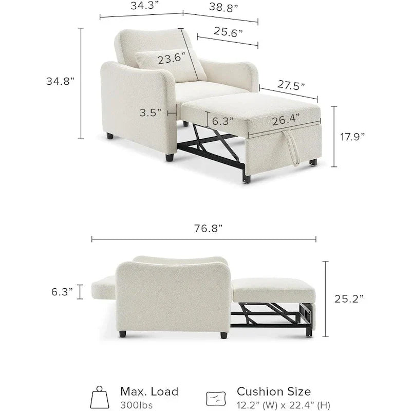 Mopio Sophie Poltrona Letto Trasformabile 4 in 1