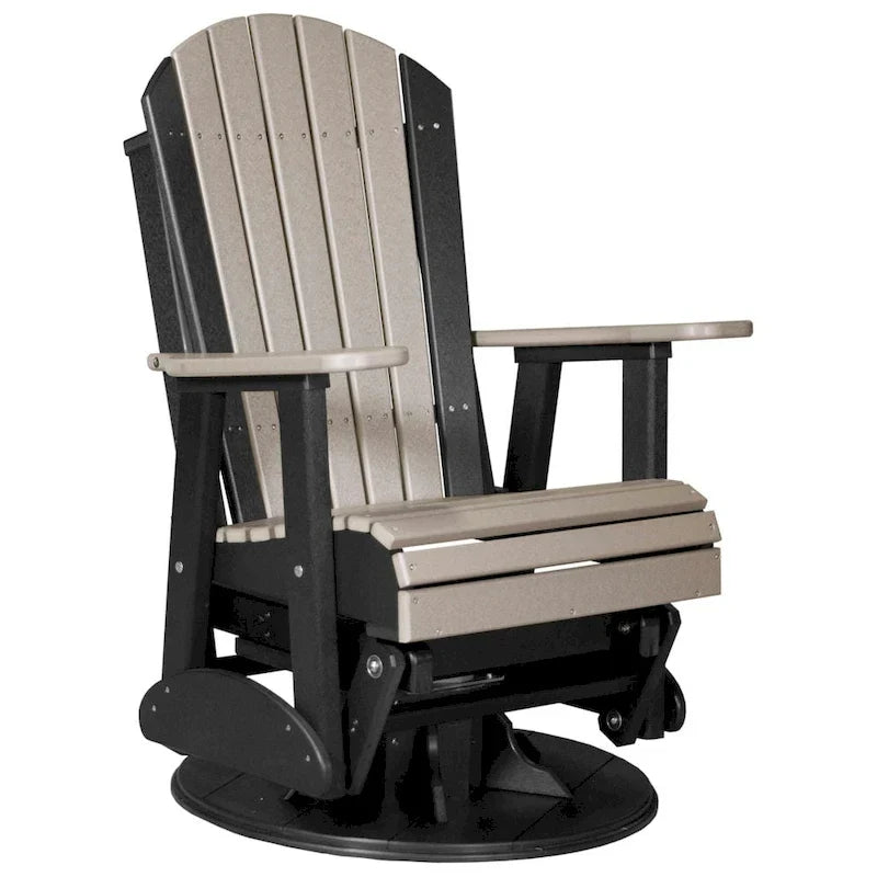 Poltrona scorrevole e girevole Adirondack in Poly Lumber
