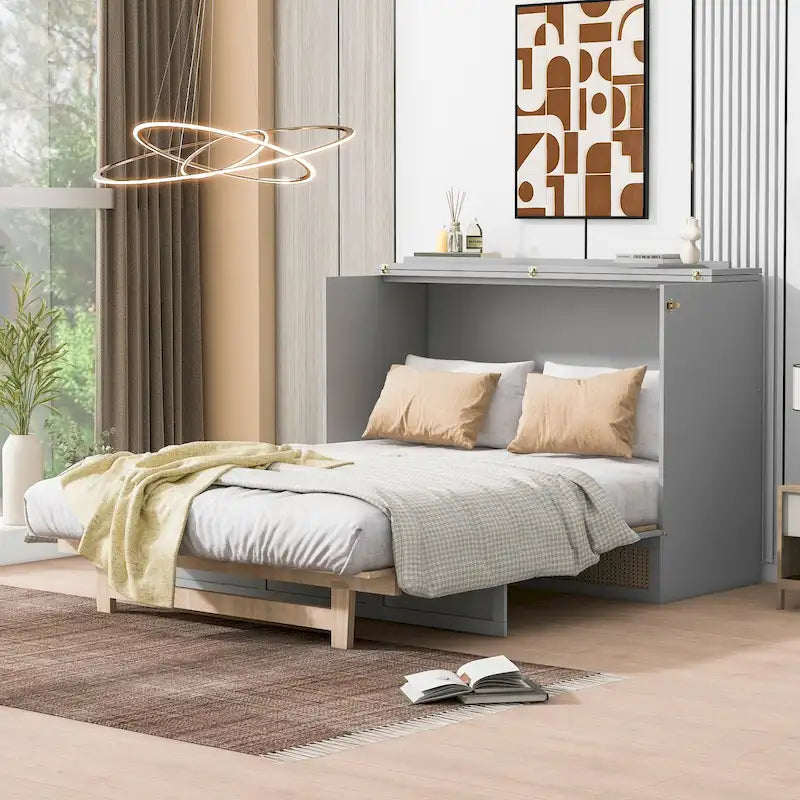 Letto a scomparsa Nestfair matrimoniale con ampi cassetti
